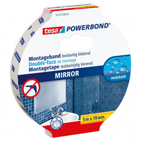 "tesa Powerbond Montageband Spiegel 5m 19mm"