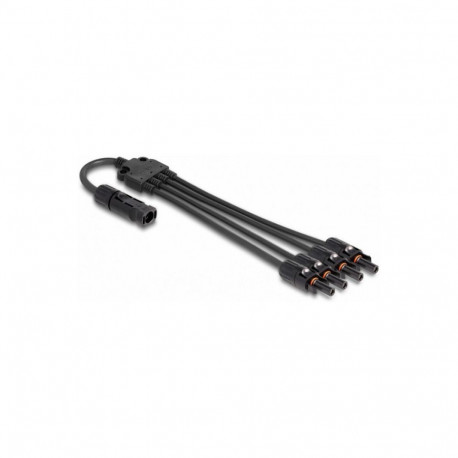 "Delock DL4 Solar Splitter Kabel 1 x Stecker zu 4 x Buchse 50 cm schwarz"