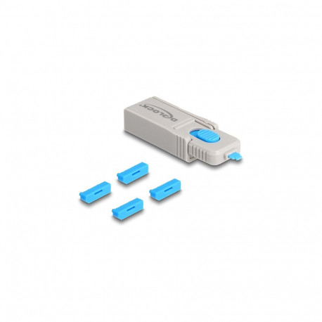 DisplayPort pordiblokeerijate komplekt, 4 tk + lukustusvõti