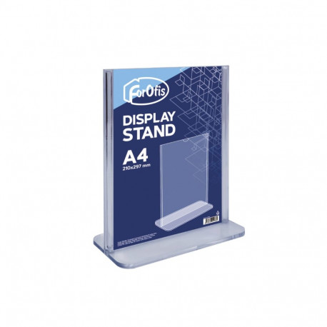 Columned Sign Holder A4, Clear FOROFIS