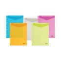 Envelope plastic vertical A4 with perforation 0.18mm assorted PP