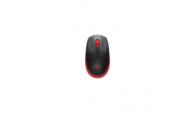Logitech  Full size Mouse  M190  Wireless  USB  Red