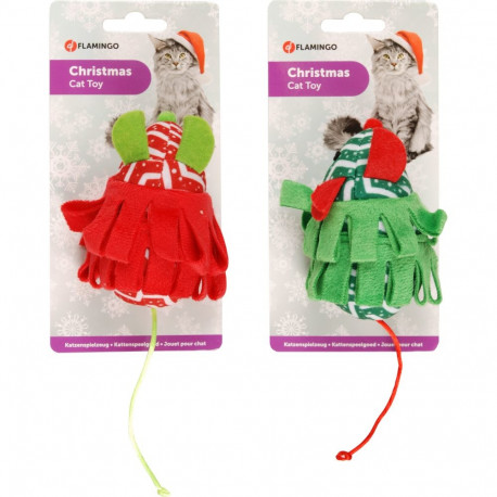 Flamingo jõuluteemaline mänguasi kassidele 10cm (assortii)