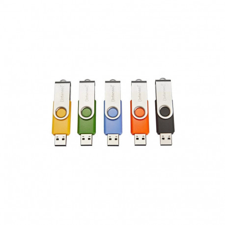 "STICK 10er Pack Intenso Basic Line Typ-A USB-Stick 8GB Swivel, bis zu 28 MB/s, USB 2.0"
