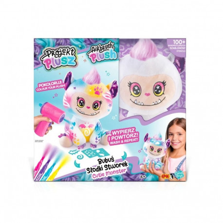 Projekt plusz - bubuś słodki stworek - kreatywny zestaw z elektronicznym aerografem