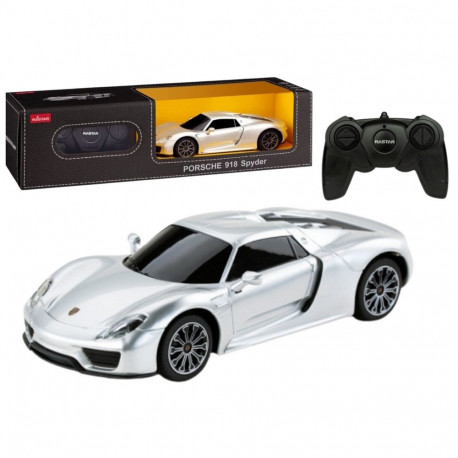 Porsche kaugjuhitav sportauto 918 Spyder 1:24, hõbedane