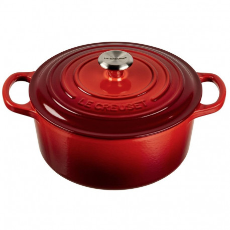Le Creuset hautamispott Signature ümmargune 22cm, kirsipunane