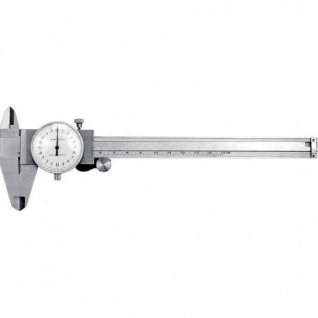 Vorel DIAL CALIPER 15220, 0-150mm, ±0.02mm, stainless steel, internal, external, depth and height me