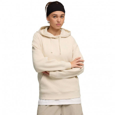 Bluza damska Puma ESS Elevated Comfort Hoodie kremowa 691814 87 L