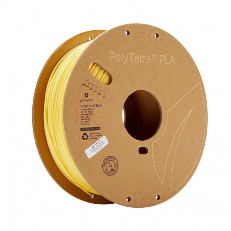 PLA filament 3D-printerile Polymaker PolyTerra Banana yellow, kollane 1.75mm 1 kg