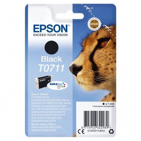 Tint Epson T0711 Black 7,4ml D78 DX4000/DX4050 DX5000/DX5050 DX6000/DX6050 DX7000F SX200/SX400