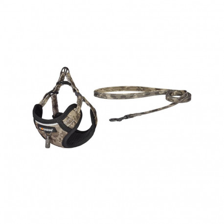 Pet Supplies - Dogness Walking Set Leash 1.5m Harness Nylon Mesh Moro