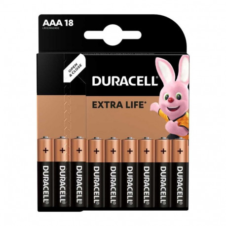 Battery - Duracell AAA Basic LR03 1.5V Alkaline Batteries 18 Pack