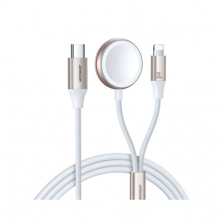 Charging Cable - Joyroom S-IW012 30W Lightning & Magnetic Charger 1.5m White