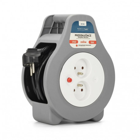 Power Extension Cord - Montis MT189 10m Retractable 2 AC Outlets