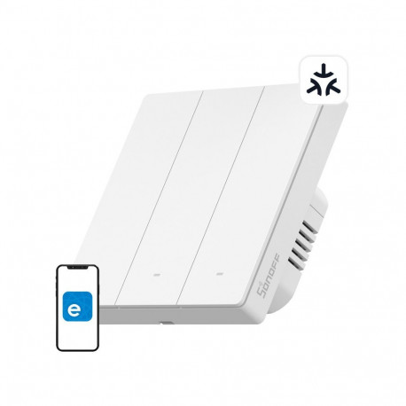 Smart Wall Switch - Sonoff M5-3C-86W WiFi 3-Channel, Alexa/Google Home Compatible