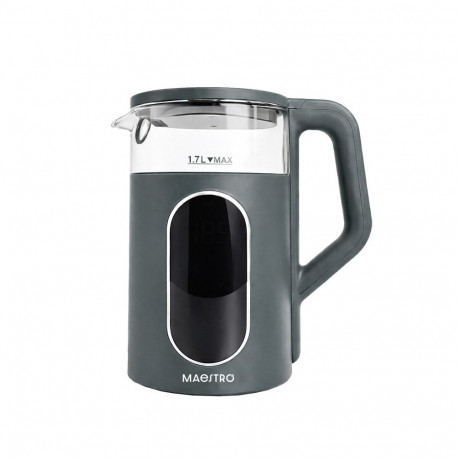 Electric Kettle - Maestro MR-023 1.7L, 4 Temp Settings, Glass/Steel Green