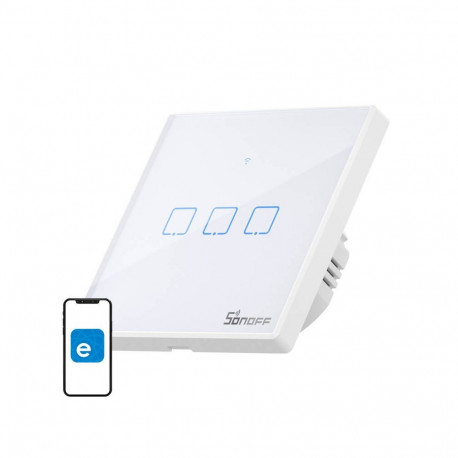 Smart Switch - Sonoff T2 EU TX 3-Channel WiFi RF 433 Touch Switch