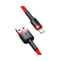 Cable - Baseus Cafule USB Lightning Cable 2.4A 1m Black/Red