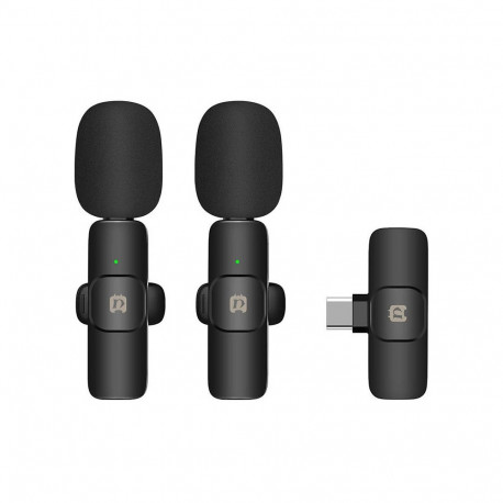 Microphone - Puluz PU3151B Wireless Lavalier USB-C Omnidirectional Black