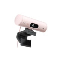 Webcam - Logitech BRIO 500 Automatic Light Correction Noise-Canceling Microphones Rosa