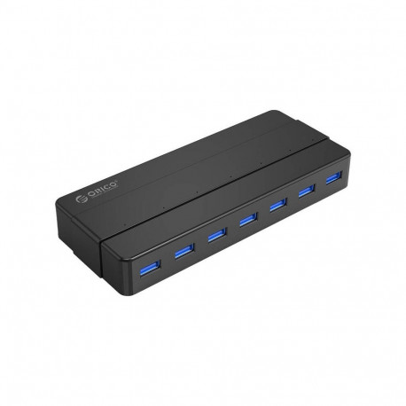 USB Hub - Orico 7xUSB 3.0 5Gbps with 12V Power Supply Black