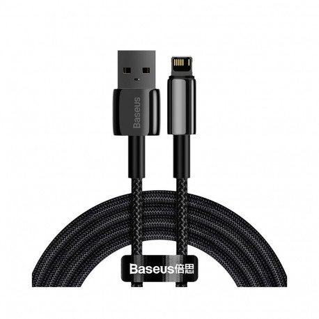 Cable - Baseus Tungsten Gold USB to Lightning 2.4A 2m Black