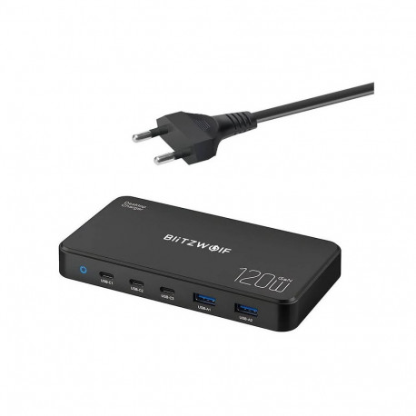 Charging Station - Blitzwolf BW-i100 5-in-1 120W USB-A/C Charger