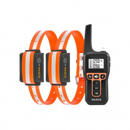 Pet Collar - Rojeco PD5291000m Dog Training Collar with 2 Collars, 3 Modes, 1000m Range