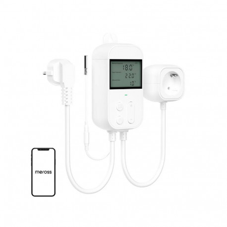 Smart Thermostat - Meross MTS960HK Thermostatic Socket, -30°C to 110°C, White