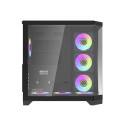 Computer Case - darkFlash Darflash FT418 PRO Midi Tower, 7 aRGB Fans, Black