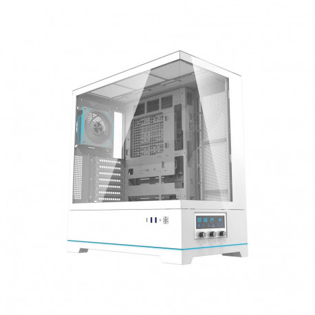 Computer Case - darkFlash DY451 PRO ATX Midi Tower, Tempered Glass, USB-C, White