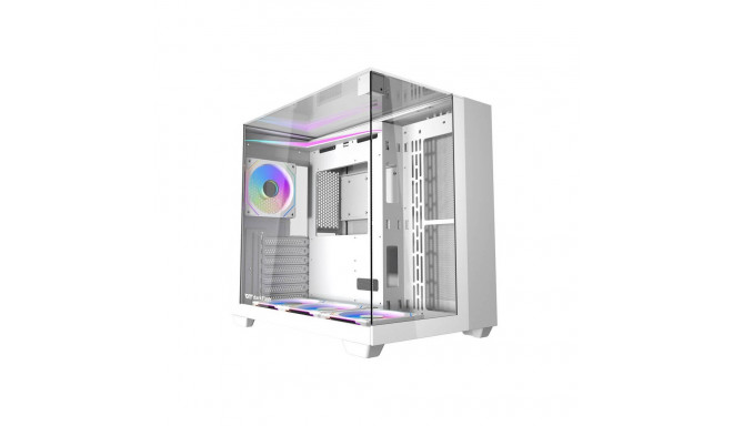 Computer Case - darkFlash TH285 ATX, tempered glass, 4 fans, white