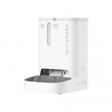 Pet Feeder - PetKit Yumshare Dual Hopper 5L Automatic Feeder with Camera White