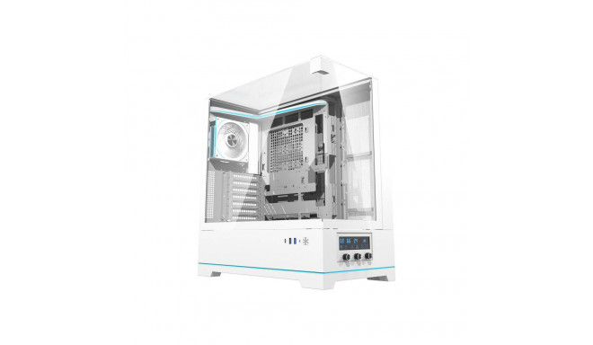 Computer Case - darkFlash DY450 PRO ATX, USB-C, 7 Fan Support, White