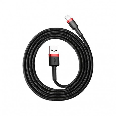 Cable - Baseus Cafule USB Lightning Cable 2.4A 1m Red+Black