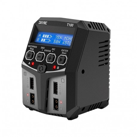Battery Charger - SkyRC T100 2x50W LiPo NiMH Lead-Acid XT60