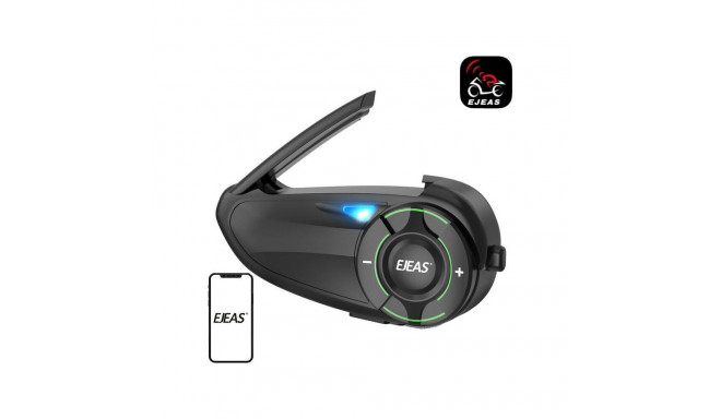 Motorcycle Intercom - EJEAS Q8 Bluetooth 5.1, 1000m Range, Black