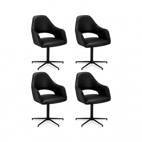 Söögitool LUNA käetoega 4tk, must