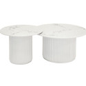 Diivanilaud EASY 2 tk ø60/80 cm, valge