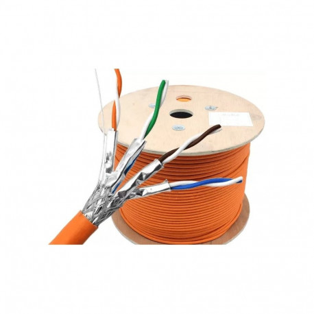 DIGITUS CAT 7 orange Twisted Pair PiMF Installation CableS/FTP, AWG 23/1, LSZH, 1000MHz, 1m