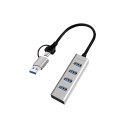 USB3.0 jaotur 4xUSB-A 5Gbit/s