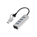 USB3.0 jaotur 4xUSB-A 5Gbit/s