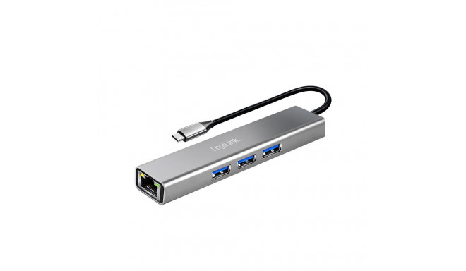 USB-jaotur USB3.2 3xUSB-A 1x RJ45 Gigabit Ethernet