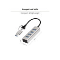 USB3.0 hub,4xUSB-A, 5Gbit/s