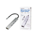 USB-jaotur USB3.2 3xUSB-A 1x RJ45 Gigabit Ethernet