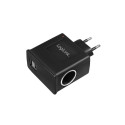 USB power supply with cigarette lighter socke