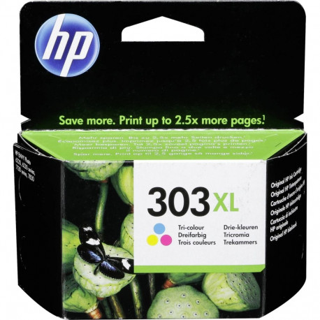 HP T6N03AE tindikassett 3-värvi nr 303 XL