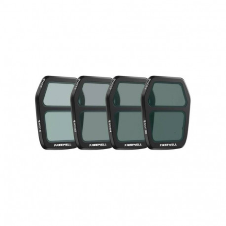 Camera Filter - Freewell Set of 4 Split ND Filters for DJI Air 3S ND8/ND16 ND16/ND32 ND32/ND64 ND64/