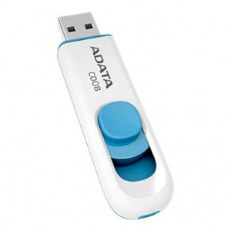 ADATA 16GB USB Stick C008 Slider USB 2.0 white blue